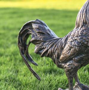 Venta directa de escultura de gallina de bronce a granel para decoración de jardín del proveedor - Product Image 5