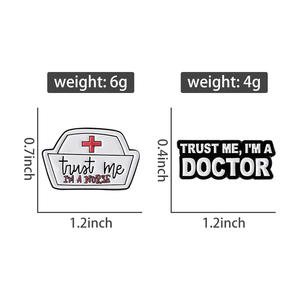 Croyez-moi, je suis un docteur émail broche série médicale infirmière casquettes broches revers sac à dos Badge bijoux cadeaux pour les étudiants en médecine - Product Image 6