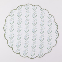 Nouveaux sets de table en polyester imprimé et brodé en forme de fleur pour une maison moderne