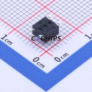 GT-TC074E-H038-L1 Tactile Switch SMD-4P,4.5x4.5mm Switch Single Pole Single Throw Round Button 1.3N Vertical Mount - Product Image 2