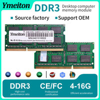 8GB RAM DDR3 Memorias DDR3L for Desktop Computer 1600HZ RAM Memory DDR3 4G and Heat Sink Ymeiton High Quality RAM for PC Game