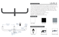 Support de poteau en acier au carbone durable à double cornet pour éclairage de parking, boîte à chaussures, luminaires, application jardin IP65, garantie 5 ans