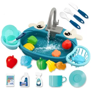 Populaire enfants en plastique lave-vaisselle électrique Playsets cuisine lave-vaisselle jouet Mini enfants cuisine jouet