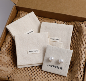 Customized Organic Cotton Envelope <b>Photo</b> Frame Jewelry Earrings Necklace Ring <b>Candle</b> Craft Sticker Screen Printed Logo - Product Image 4