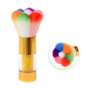 Kleurrijke Diamant <span class=keywords><strong>Nail</strong></span> Reinigingsborstel Regenboog Stof Manicure Tool Losse Poeder Make-Up Borstel Voor Schoonheidsverzorging Gebruikt Foundation Gezicht