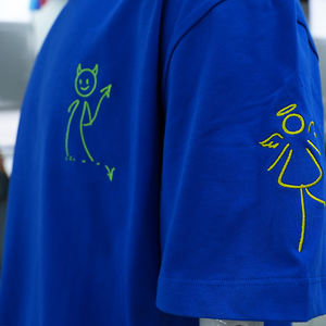 เสื้อยืดผู้ชายไซส์ใหญ่ ผ้าหนา สีดำ คุณภาพสูง รับปักลายตามสั่ง เสื้อยืดโอเวอร์ไซส์สำหรับผู้ชาย ขายส่ง - Product Image 4