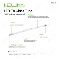 Lámpara LED de Vidrio UL 9W T8 de 3 pies, 1250lm, 3000K-6500K, G13, Tipo B, Tubo de Una/Doble Extremo con Protección Contra Fugas para Taller