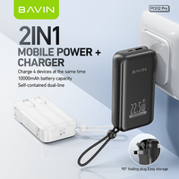 BAVIN PC032 Pro Y 22.5w 10000mah Plug Eu Us Li-Polymer Batterie Power Bank Avec I Phone Type Câble