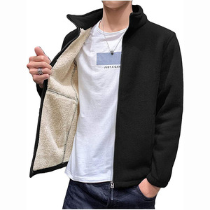 Giacca invernale calda da <span class=keywords><strong>uomo</strong></span> <span class=keywords><strong>in</strong></span> pile polare <span class=keywords><strong>con</strong></span> <span class=keywords><strong>collo</strong></span> alto Casual da viaggio per uso esterno - Product Image 4