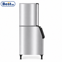 Mesin Pembuat Es Batu Komersial Stainless Steel Efisiensi Tinggi Bentuk Kepingan Salju untuk Restoran dan Kedai Kopi