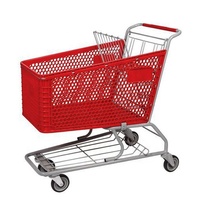 Caddies 180l en plastique durables pour le supermarché