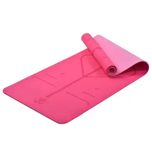 Best Selling Eco Friendly No Smell Wholesale Custom Printed Folding Exercise Fitness TPE Yoga Mat