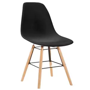 Sillas de comedor de estilo nórdico, sillas minimalistas de plástico, dormitorios ligeros, lujo, Internet, famosas sillas con patas de madera maciza