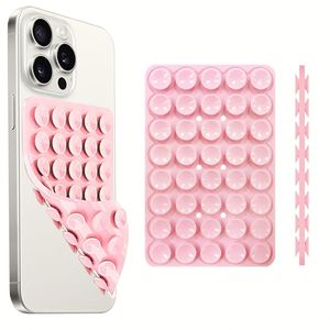 Silicone Mobile Cell Phone Suction Cup Adhesive Hands Free Holder for Selfies and Videos Non Slip Sucker Mat <b>Pad</b> - Product Image 4
