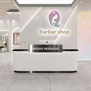 네일 및 헤어 살롱 뷰티 살롱 리셉션 데스크를 위한 제조업체 현대식 살롱 가구 리셉션 데스크 디자인 프론트 - Product Image 6