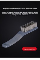 Brosse métallique industrielle en acier avec manche en silicone, haute densité, pour nettoyage et décapage de rouille, personnalisable avec logo OEM, vente en gros, directement de l'usine
