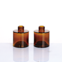 Bouteille diffuseur à roseaux en verre ambré marron, 200 ml, vide, personnalisable en gros pour la maison, avec bouchon, pour la décoration aromatique