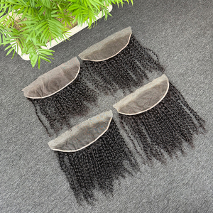 ผมแท้ 100% สีดำธรรมชาติ แบบ Pixie Curl HD Lace Frontal 13x6 ขายส่งจากโรงงานโดยตรง ความยาว 20 นิ้ว ยืดหยุ่นได้ดีมาก - Product Image 4
