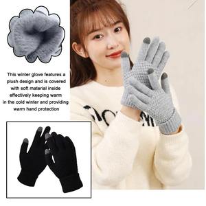 Guantes de punto cálidos de invierno para teléfono móvil Guantes de punto con pantalla táctil Guantes gruesos cálidos de invierno para exteriores para hombres y mujeres - Product Image 6