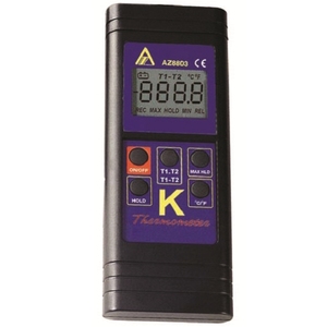 TTLTES 8803 เครื่องวัดอุณหภูมิแบบคู่ K หน้าจอ LCD วัสดุ PC ช่วงการวัด -50~1300 องศาเซลเซียส ใช้พลังงานจากแบตเตอรี่ สำหรับอุณหภูมิสูง - Product Image 2