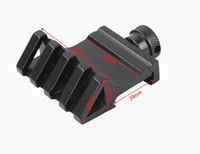 Support de rail en aluminium incliné à 45 degrés pour montage de lampe torche sur rail latéral SCAR