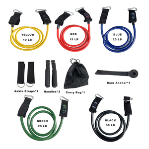 Bandes de résistance extensibles avec poignée, en latex, 11 pièces, livraison gratuite - Product Image 2