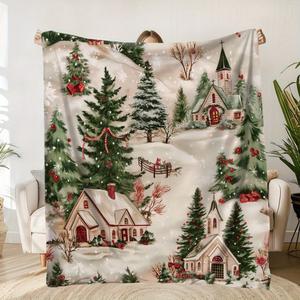 Couverture en flanelle Forêt Fantastique, Plaid Doux et Chaud pour Voyage, Camping, Impression Personnalisée OEM ODM YH-MT- - Product Image 5
