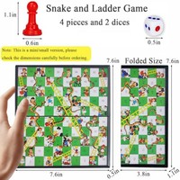 Jeu de société magnétique Serpents et Échelles, design pliable et portable, jeu de voyage léger, cadeau pour enfants et adultes