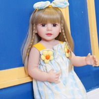 Muñeca Reborn de Simulación de 22 Pulgadas, Juguete de Niña, Muñeca de Silicona Suave para Vestir, Estilo Personajes, Venta al por Mayor