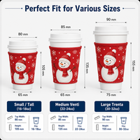 Manchon isotherme réutilisable personnalisé en néoprène pour tasse à café 16/24/32oz, manchon pour boisson froide, manchon pour boisson chaude ou glacée
