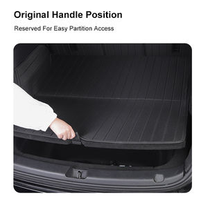 Pour Tesla modèle Y <span class=keywords><strong>TPE</strong></span> tapis de coffre <span class=keywords><strong>Tpe</strong></span> doublures de cargaison arrière pour modèle 3 Highland Oxford couverture de dossier de siège tapis de coffre protecteur de dossier de siège - Product Image 5