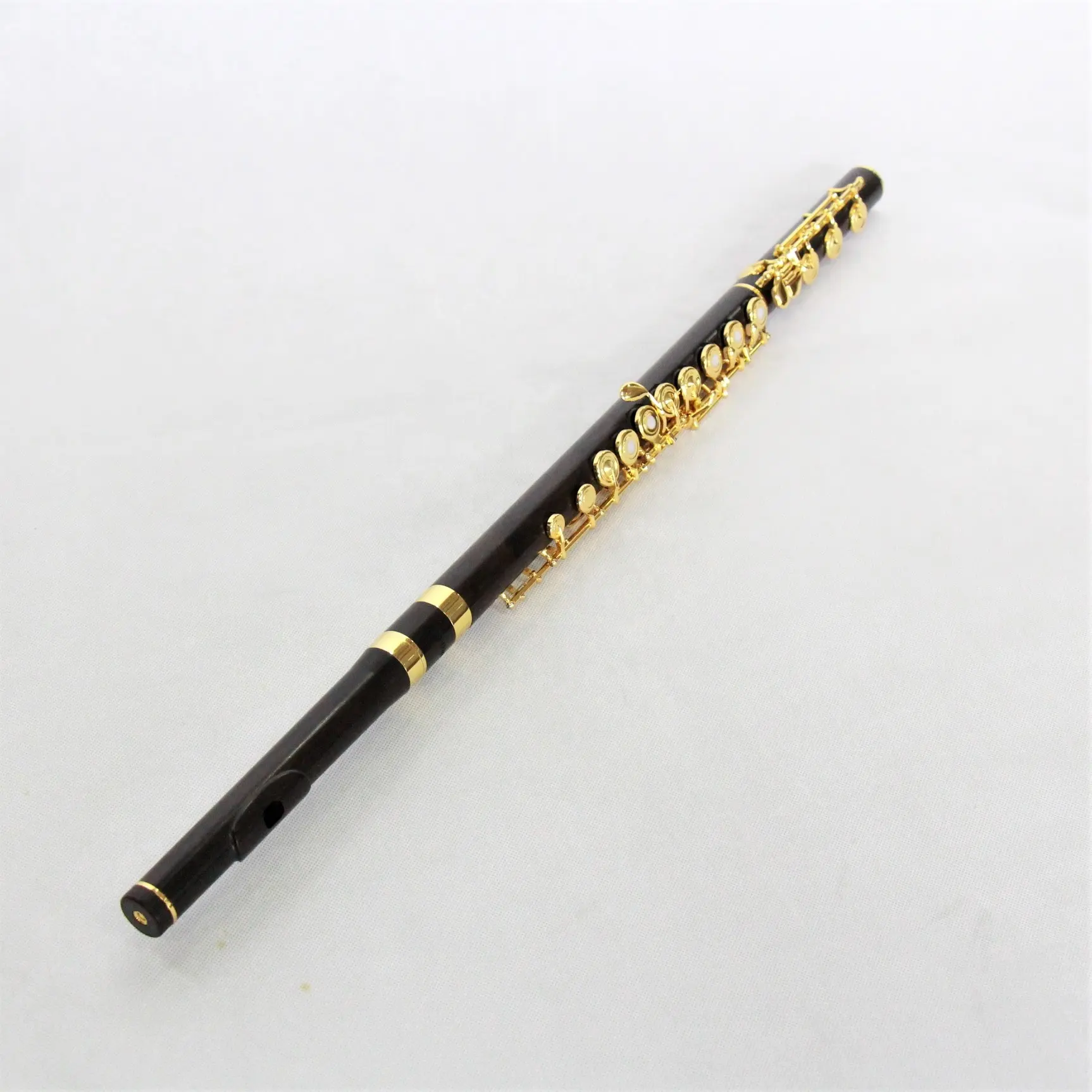 Chinese flute high grade flute music instrument gold plated ebony flute