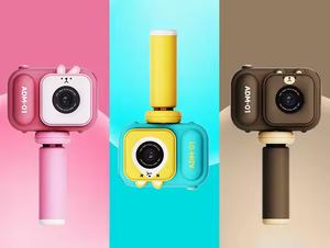 กล้องวิดีโอดิจิตอลคู่สำหรับเด็ก ความละเอียด 1080P 48MP หน้าจอ 2.4 นิ้ว ดีไซน์การ์ตูน พร้อมฟิลเตอร์ CMOS ของขวัญวันเกิดสำหรับเด็ก - Product Image 3