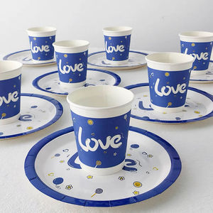 Happy Birthday Paper Plates Cups <b>Tablecloths</b> <b>Disposable</b> Party Supplies Kids Birthday Party Decorations Cute Cartoon Style - Product Image 4