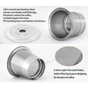 Filtres à café réutilisables pour cafetières à dosettes, dosettes universelles rechargeables, filtres réutilisables pour dosettes avec cuillère doseuse - Product Image 2