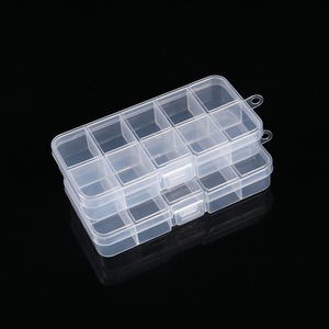 Transparent PP Plastic Storage Box 10 Compartments Rectangle Jewelry Beaded Items Fishing Gear Accessories Organizing Container - Product Image 2