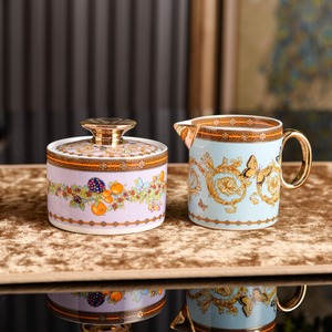 Juego de café de cerámica estilo pastoral europeo, muy vendido, con diseño de mariposas, para decoración de mesas de hotel y salas de muestra. - Product Image 4