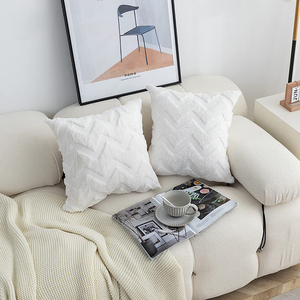 アミティ モダン ラグジュアリー ソフト ソリッド プラッシュ クッションカバー キルティング スローピロー デコレーティブ ホーム ホテル ソファ ベッド - Product Image 3