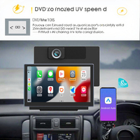 Nouvel autoradio portable 7 pouces avec double Bluetooth stéréo, CarPlay sans fil universel, Android Auto, écran IPS, caméra de recul, lecteur MP3/MP4