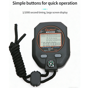 Chronomètre sportif électronique professionnel haute précision, écran LCD étanche, 3 lignes, minuterie, compte à rebours, réveil, OEM/ODM accepté - Product Image 1