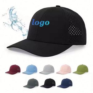 Wholesale Stock Factory Customized Laser Perforated High Quality 6 Panel Waterproof Breathable Fashion Outdoor Casual Unisex - Product Image 1