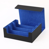 Boîte de rangement pour cartes à collectionner PQ 1800+ en cuir PU imperméable avec fermeture magnétique et bouton, étui organisateur de cartes