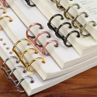 Anneaux de reliure à 3 maillons pour classeurs à feuilles mobiles, attaches à charnière, noir, bronze, nickel, or, pour calendriers et reliure circulaire