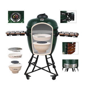 Asador Kamado SEB / Asador de Acero Tipo Huevo de 24 Pulgadas, Verde, para Barbacoa de Res, Estilo Joe, Forma de Huevo, Gran Diámetro, para Exteriores, Jardín, Fiestas - Product Image 6