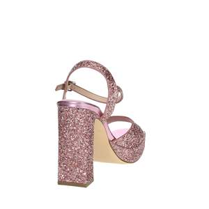 Menbur Sandale à talons pour femme 23837 Fuchsia Glitter Platform Ankle Strap High Heel Shoe - Product Image 3