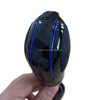 Pommeau de levier de vitesse automatique en cuir noir de haute qualité DSG Black Warrior, finition Blue Line, pour Volkswagen avec plateformes PQ et MQB