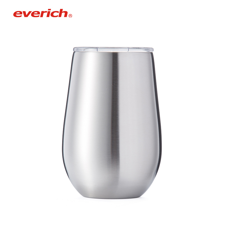 Impression personnalisée Gravé 12oz Simple Moderne Réutilisable Blanc De Sublimation Thermique Gobelet à Vin