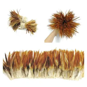 wholesale 4-6" natural red rooster saddles feathers coque neck feathers for cheap sale