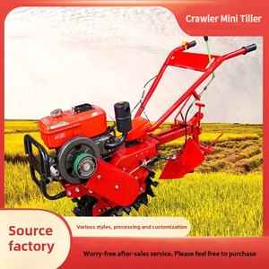 Mini motoculteur à chenilles 7,5 CV à moteur thermique, idéal pour les jardins potagers, les champs de maïs et les vergers, adapté à divers types de sols et de terrains - Product Image 3