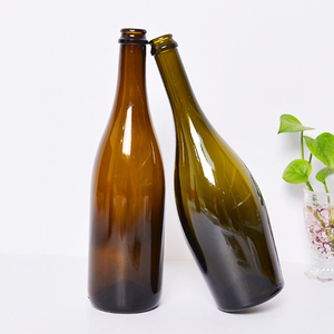 Premium 375ml Burgundy Glass Wine <strong>Bottle</strong> Classic Empty 750ml Black Brown <strong>Champagne</strong> Sparkling Wine <strong>Bottles</strong> with Cork Stopper - Product Image 5